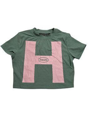 HAUS of Paris Baby Tee in Duck Egg + Peach